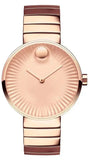 Movado Edge Rose Gold Dial Rose Gold Steel Strap Watch for Women - 3680013 Authentic Buy Shop Now