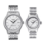 Tissot T Classic Carson Automatic White Dial Silver Steel Strap Watch For Women - T085.207.11.011.00 Authentic Buy Shop Now