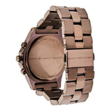 Marc Jacobs Blade Chronograph Brown Dial Brown Steel Strap Watch for Women - MBM3121 Authentic Buy Shop Now