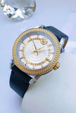 Versace Viamond Quartz White Dial Blue Leather Strap Watch For Men - VEPO00120 Authentic Buy Shop Now
