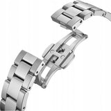 Daniel Wellington Link Grey Dial Silver Steel Strap Watch For Men - DW00100328 Authentic Buy Shop Now