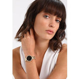 Michael Kors Mini Darci Quartz Black Dial Gold Steel Strap Watch For Women - MK3738 Authentic Buy Shop Now