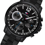 Tommy Hilfiger London Chronograph Black Dial Black Steel Strap Watch for Men - 1791529 Authentic Buy Shop Now