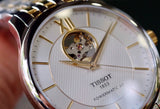 Tissot Tradition Powermatic 80 Open Heart Silver Dial Two Tone Steel Strap Watch For Men - T063.907.22.038.00 Authentic Buy Shop Now