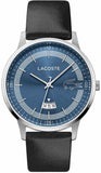 Lacoste Madrid Blue Dial Black Leather Strap Watch for Men - 2011034 Authentic Buy Shop Now