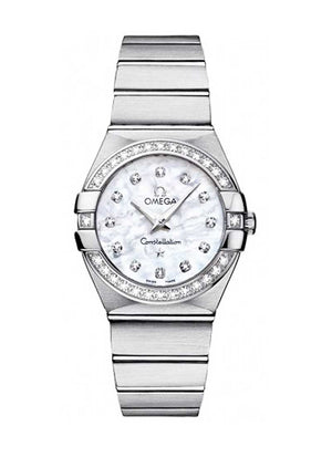 Omega Constellation Quartz Diamonds Silver Dial Silver Steel Strap Watch for Women - 123.15.27.60.55.004 Authentic Buy Shop Now