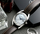 Longines Equestrian Mother of Pearl Dial Brown Leather Strap Watch for Women - L6.136.0.87.2 Authentic Buy Shop Now