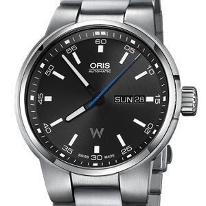 Oris Williams Day Date Black Dial Silver Steel Strap Watch for Men - 0173577404154-0782450S Authentic Buy Shop Now
