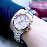Tissot T Sport PR 100 Chronograph White Dial Two Tone Steel Strap Watch For Men - T101.417.22.031.00 Authentic Buy Shop Now