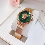 Versace Palazzo Empire Greca Green Dial Gold Mesh Bracelet Watch for Women - VEDV00819 Authentic Buy Shop Now