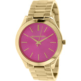 Michael Kors Slim Runway Pink Dial Rose Gold Steel Strap Watch for Women - MK3264 Authentic Buy Shop Now