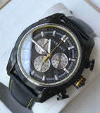 Versace V Ray Chronograph Grey Dial Black Leather Strap Watch for Men - VDB020014 Authentic Buy Shop Now