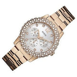 Guess Dazzler Diamonds Silver Dial Rose Gold Steel Strap Watch for Women - W0335L3 Authentic Buy Shop Now