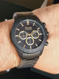 Hugo Boss Ikon Black Dial Black Steel Strap Watch for Men - 1513278 Authentic Buy Shop Now