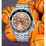 Seiko 5 Sports GMT Thong Sia Limited Edition Brown Dial Silver Steel Strap Watch for Men - SSK043K1 Authentic Buy Shop Now
