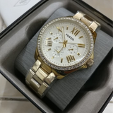 Fossil Cecile Chronograph Gold Dial Gold Steel Strap Watch for Women - AM4482 Authentic Buy Shop Now