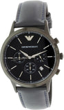 Emporio Armani Renato Chronograph Quartz Blue Dial Blue Leather Strap Watch For Men - AR2481 Authentic Buy Shop Now