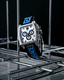 Versace Dominus Chronograph Silver Dial Black Rubber Strap Watch For Men - VE6H00123 Authentic Buy Shop Now