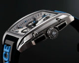Versace Dominus Chronograph Silver Dial Black Rubber Strap Watch For Men - VE6H00123 Authentic Buy Shop Now