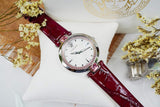 Versace Olympo Crystal Gleam White Dial Purple Leather Strap Watch for Women - VAN010016 Authentic Buy Shop Now
