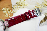 Versace Olympo Crystal Gleam White Dial Purple Leather Strap Watch for Women - VAN010016 Authentic Buy Shop Now