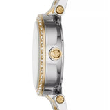 Michael Kors Parker White Dial Two Tone Steel Strap Watch for Women - MK6055 Authentic Buy Shop Now