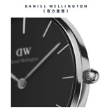 Daniel Wellington Classic Petite Bondi Black Dial White Leather Strap Watch For Women - DW00100284 Authentic Buy Shop Now