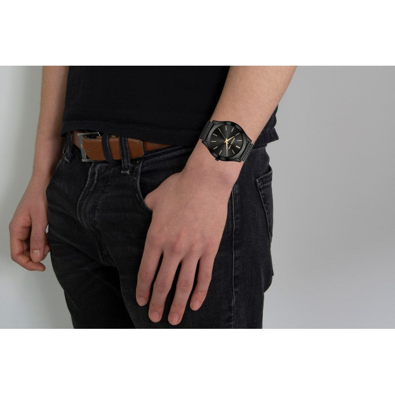 Michael Kors Slim Runway Black Dial Black Mesh Strap Watch for Women - MK8607 Authentic Buy Shop Now