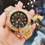 Guess Rigor Multi Function Black Dial Rose Gold Steel Strap Watch For Men - W0218G3 Authentic Buy Shop Now