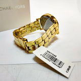 Michael Kors Corey Three Hand Black Dial Gold Steel Strap Watch for Women - MK7345 Authentic Buy Shop Now