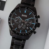Hugo Boss Trophy Black Dial Black Steel Strap Watch for Men - 1513675 Authentic Buy Shop Now