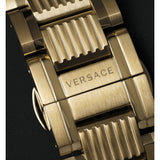 Versace Greca Action Chronograph Black Dial Gold Steel Strap Watch For Men - VE3J00622 Authentic Buy Shop Now