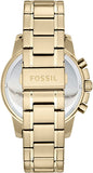 Fossil Dean Chronograph Champagne Dial Gold Steel Strap Watch for Men - FS4867 Authentic Buy Shop Now