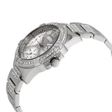Guess Frontier Diamonds Silver Dial Silver Steel Strap Watch For Women - W1156L1 Authentic Buy Shop Now