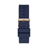 Guess Athena White Dial White Dial Blue Rubber Strap Watch For Women - GW0030L5 Authentic Buy Shop Now