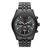 Michael Kors Lexington Chronograph Black Dial Black Steel Strap Watch for Men - MK8320 Authentic Buy Shop Now