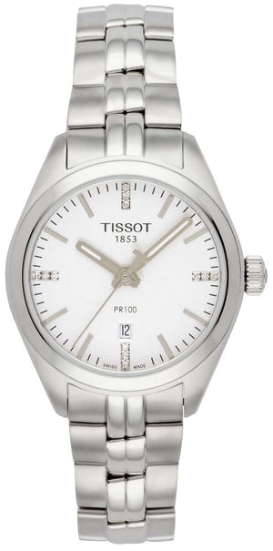 Tissot T Classic PR 100 Lady Silver Dial Watch For Women - T101.210.11.036.00 Authentic Buy Shop Now