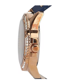 Guess Frontier DIamonds Gold Dial Blue Rubber Strap Watch For Women - W1160L3 Authentic Buy Shop Now