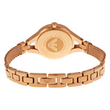 Emporio Armani Chiara Analog White Dial Rose Gold Steel Strap Watch For Women - AR7329 Authentic Buy Shop Now