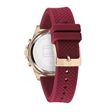 Tommy Hilfiger Haven Quartz White Dial Red Rubber Strap Watch For Women - 1782200 Authentic Buy Shop Now