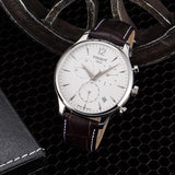 Tissot T Classic Tradition Chronograph White Dial Brown Leather Strap Watch For Men - T063.617.16.037.00 Authentic Buy Shop Now