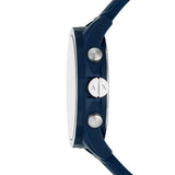 Armani Exchange Outerbanks Chronograph Blue Dial Blue Silicone Strap Watch For Men - AX7128 Authentic Buy Shop Now