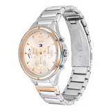 Tommy Hilfiger Eve Chronograph Quartz Pink Dial Silver Steel Strap Watch For Women - 1782279 Authentic Buy Shop Now