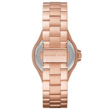 Michael Kors Lennox Three-Hand Black Dial Rose Gold Steel Strap Watch For Women - MK7233 Authentic Buy Shop Now
