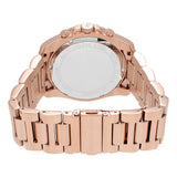 Michael Kors Brecken Chronograph Analog Black Dial Rose Gold Steel Strap Watch For Women - MK8563 Authentic Buy Shop Now