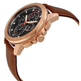 Michael Kors Ryker Analog Gray Dial Brown Leather Strap Watch For Men - MK8519 Authentic Buy Shop Now