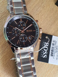 Hugo Boss Grand Prix Black Dial Silver Steel Strap Watch for Men - 1513477 Authentic Buy Shop Now