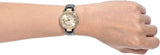 Guess Park Avenue Quartz Gold Dial Black Leather Strap Watch For Women - W0838L1 Authentic Buy Shop Now