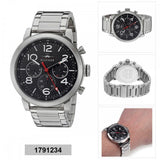 Tommy Hilfiger Jake Chronograph Black Dial Silver Steel Strap Watch for Men - 1791234 Authentic Buy Shop Now
