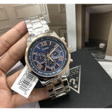 Guess Horizon Chronograph Blue Dial Two Tone Steel Strap Watch For Men - W0379G7 Authentic Buy Shop Now